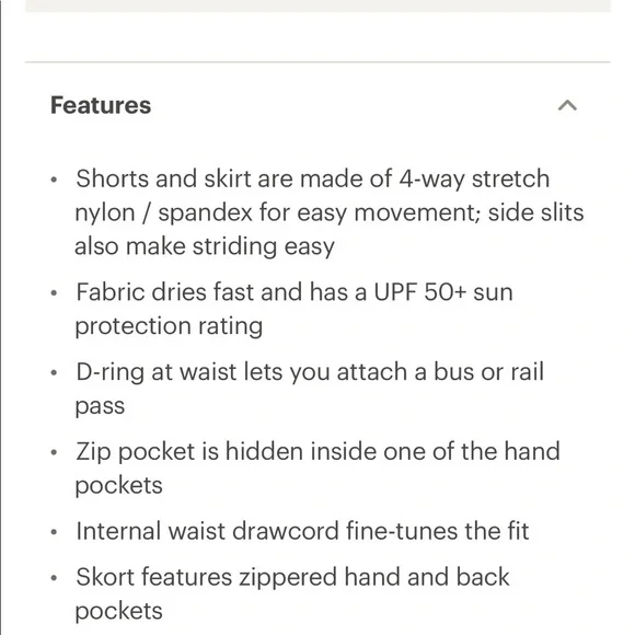 REI Northway Skort Skirt Stretch Asphalt Grey Hiking Activewear Travel Quick Dry - Picture 6 of 14